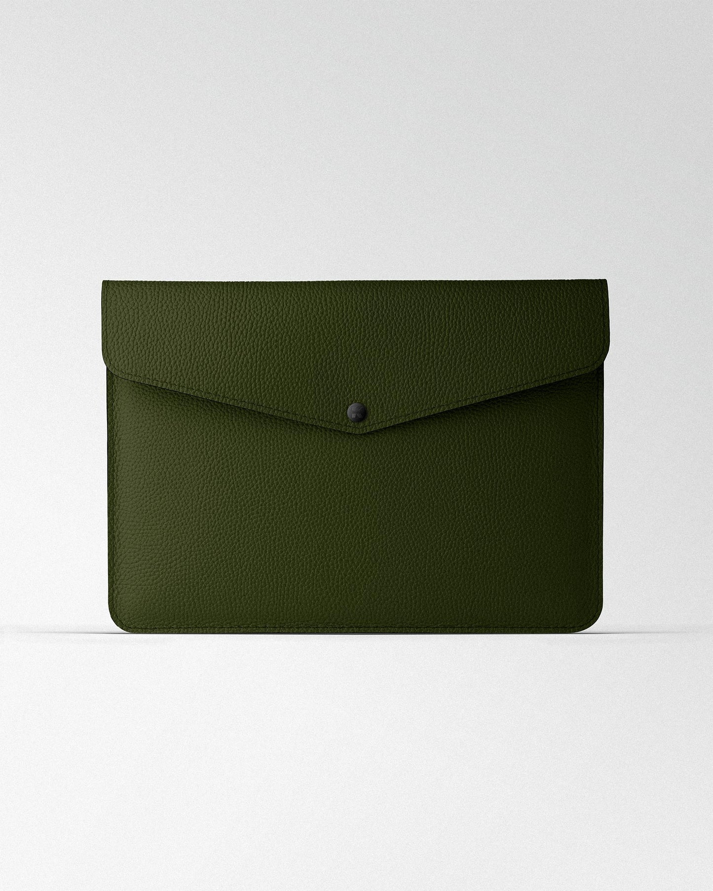 Чохол Envelope із темно-зеленої шкіри для MacBook