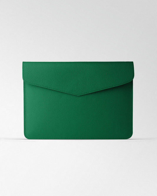 Чохол Magnetic Envelope  із зеленої текстурної шкіри для MacBook