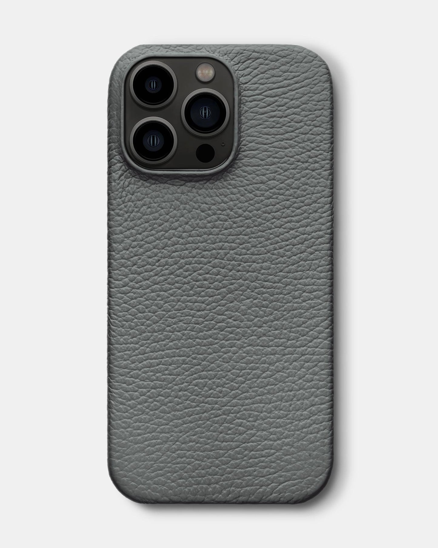 Сірий шкіряний чохол для iPhone 13 Pro Max