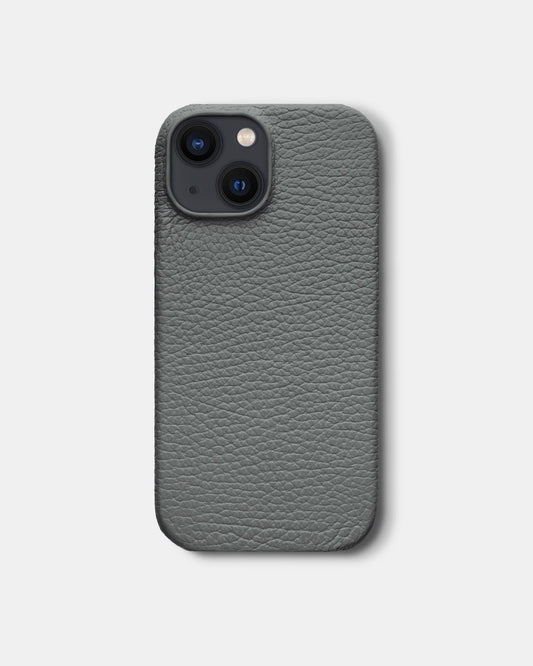 Сірий шкіряний чохол для iPhone 13 Mini