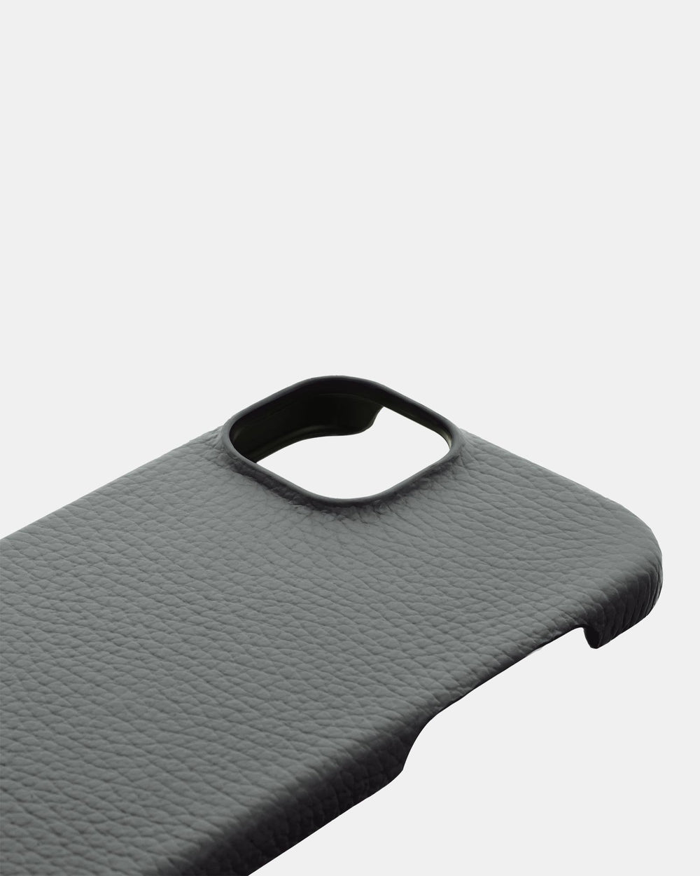 Сірий шкіряний обтягнутий чохол для iPhone 14