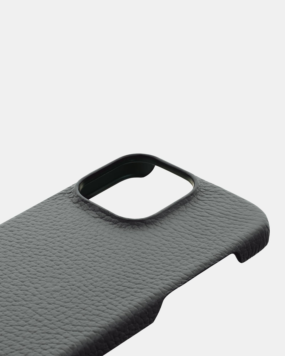 Gray leather case for iPhone 16 Pro Max