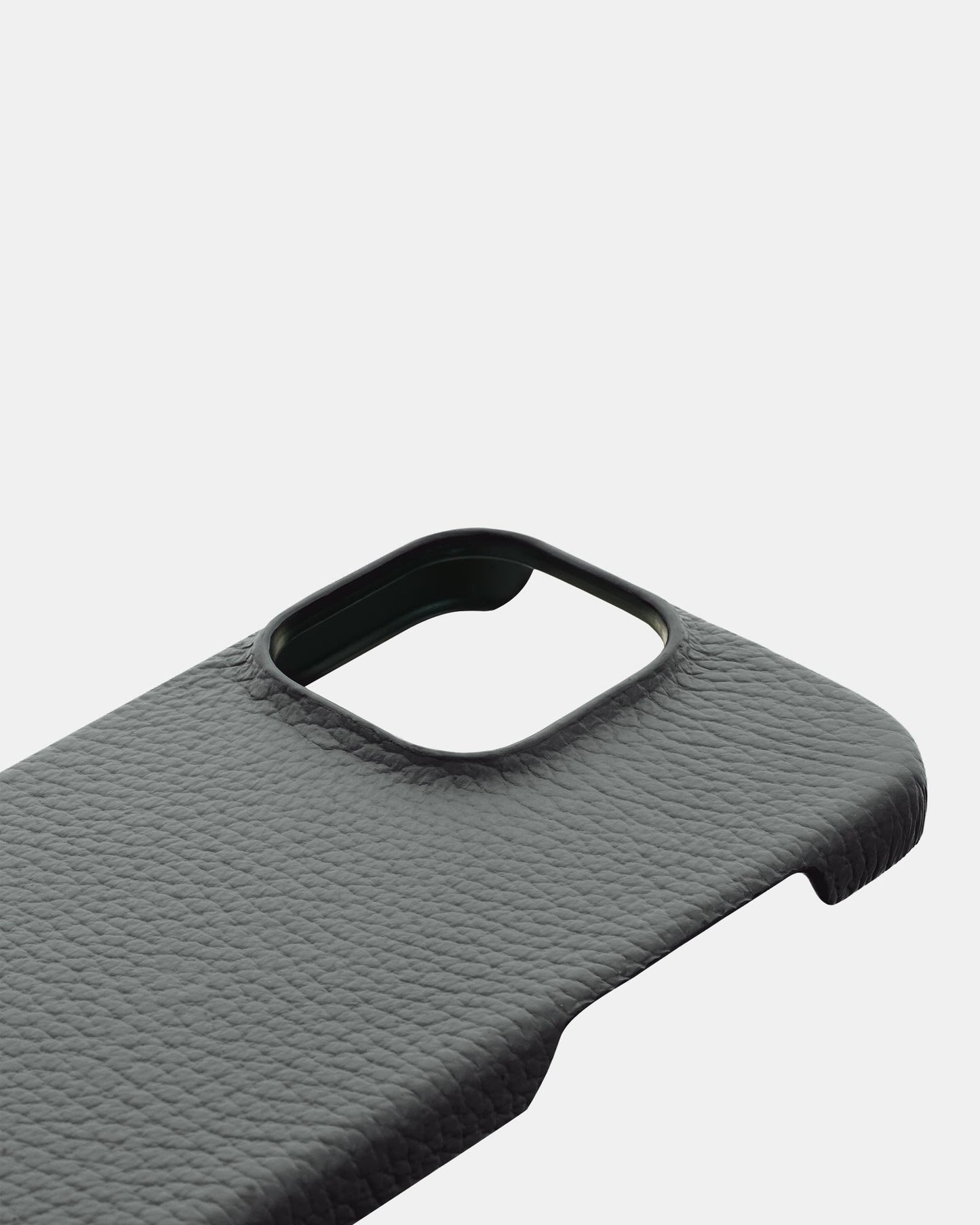 Сірий шкіряний чохол для iPhone 16 Pro Max
