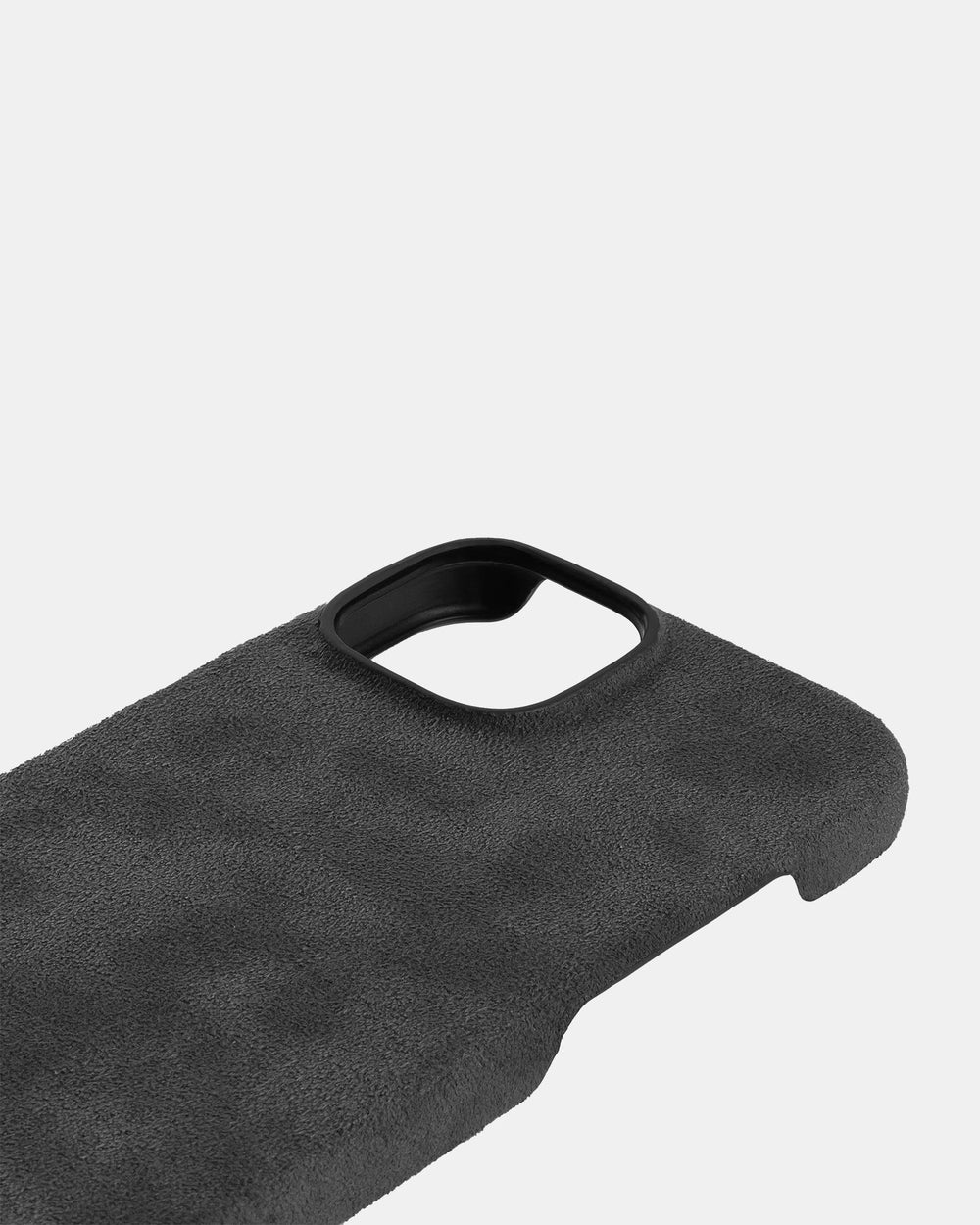 Серый чехол из алькантары для iPhone 14 Plus