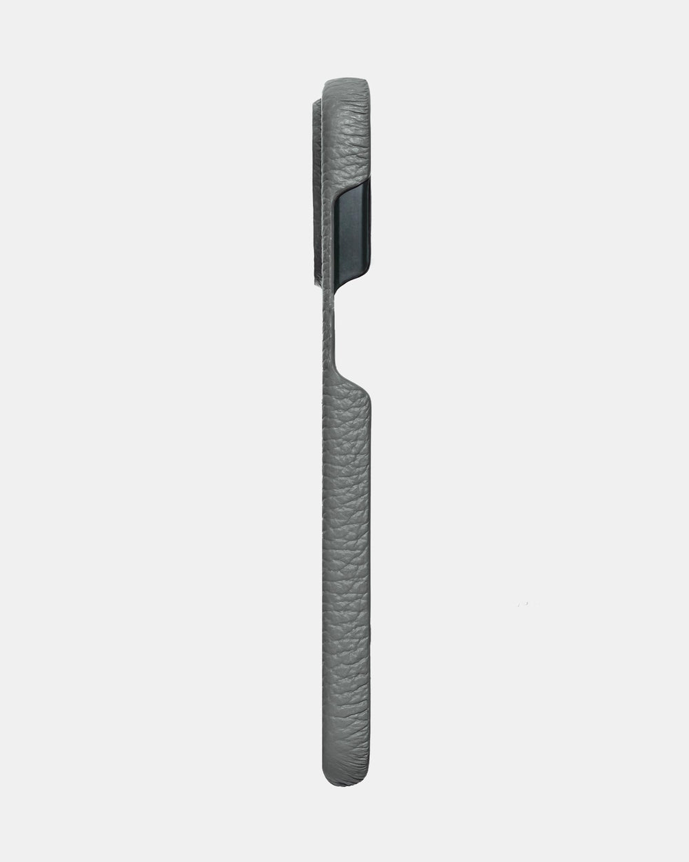 Gray leather case for iPhone 14 Pro