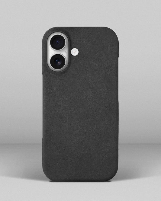 Gray Alcantara case for iPhone 17