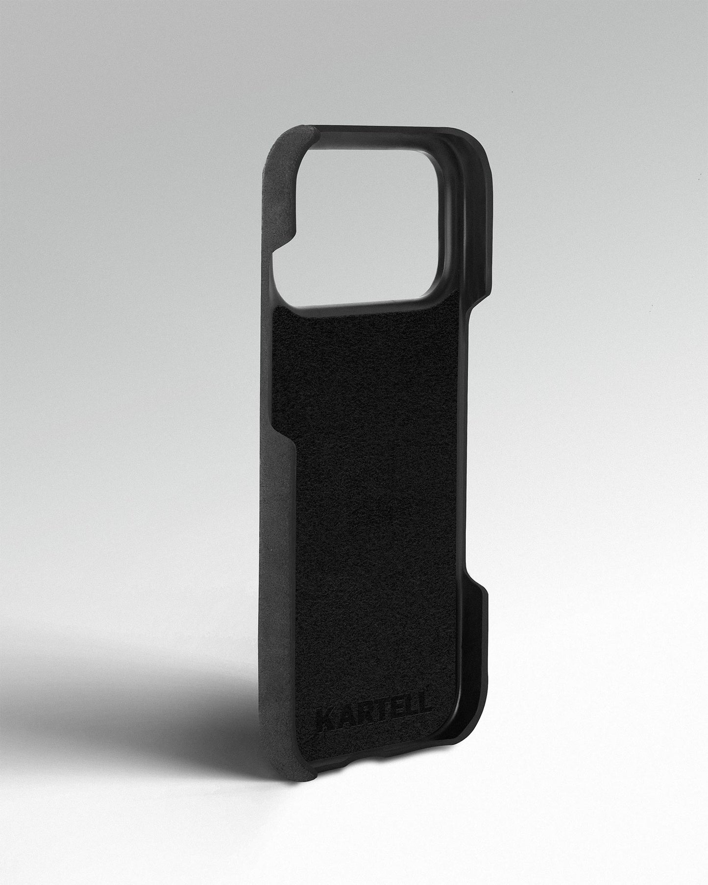 Gray Alcantara case for iPhone 17 Pro