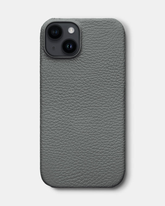 Сірий шкіряний чохол для iPhone 14 Plus