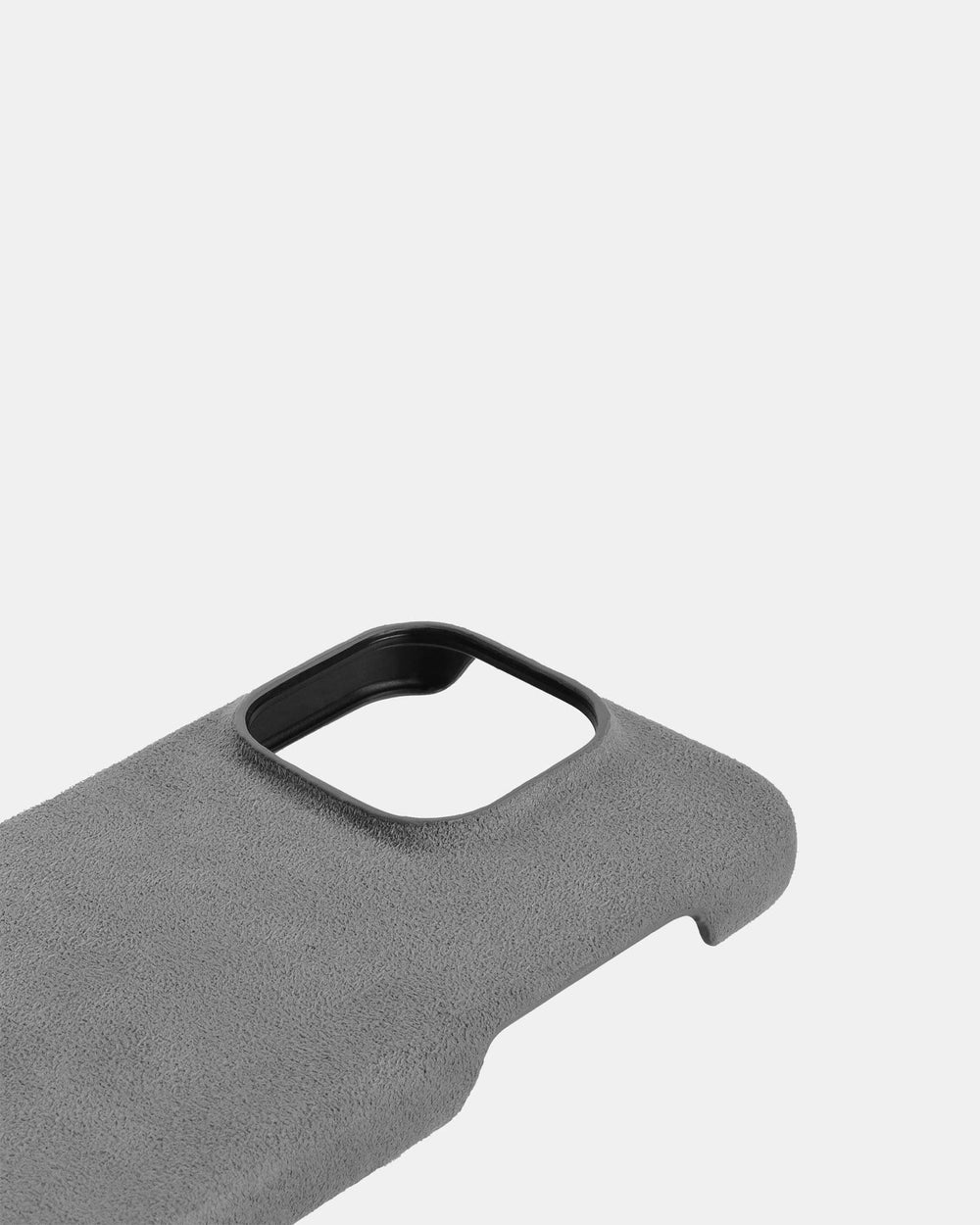 Light gray alcantara case for iPhone 14 Pro