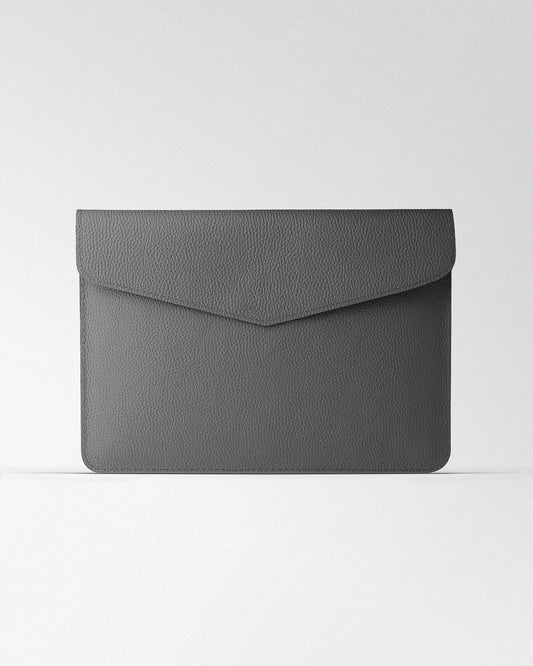 Чохол Magnetic Envelope  із сірої текстурної шкіри для MacBook