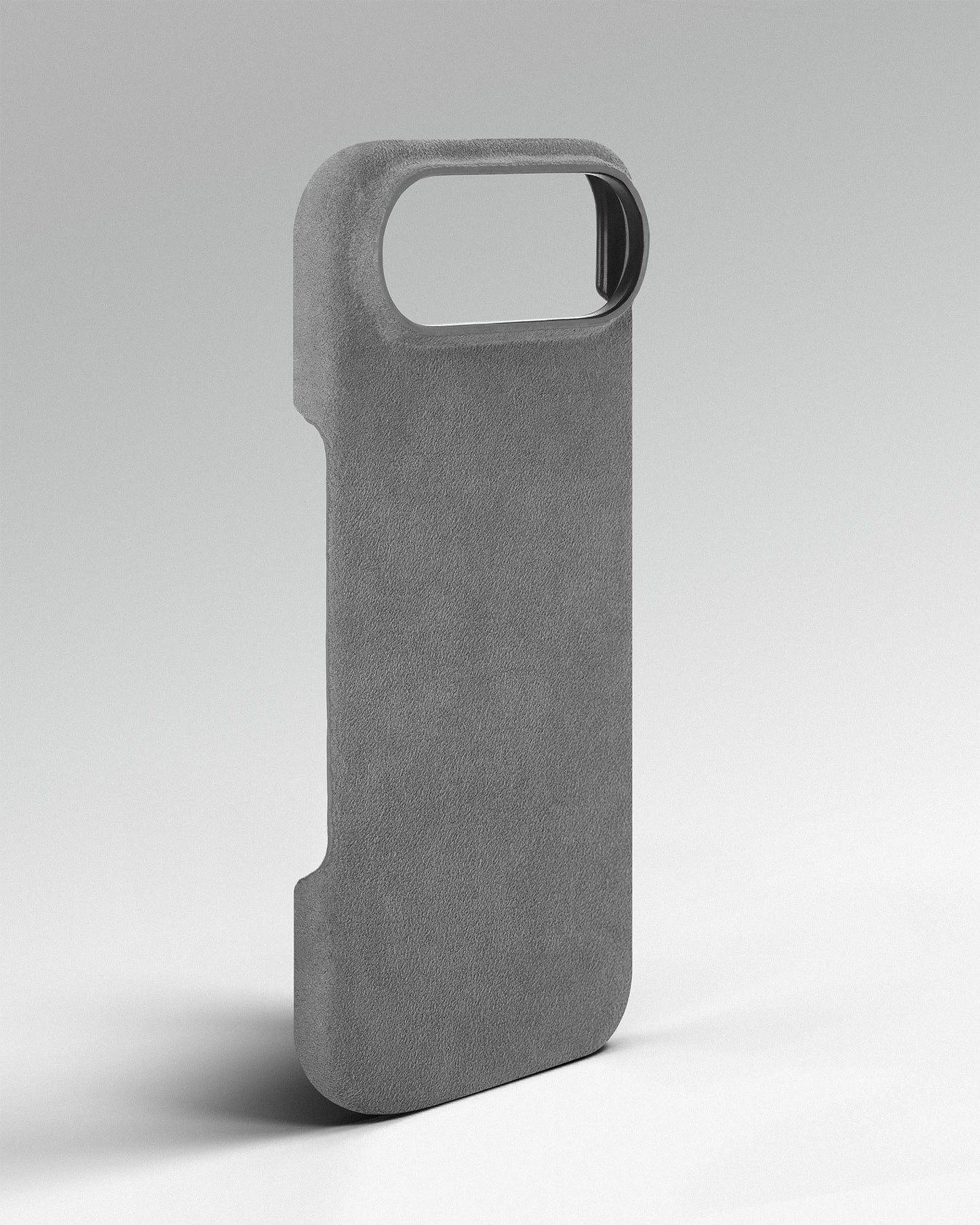 Light gray Alcantara case for iPhone 17 Air