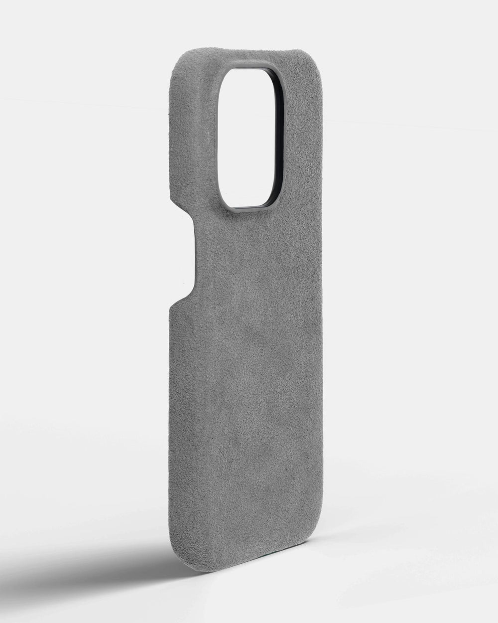 Light gray alcantara case for iPhone 14 Pro Max