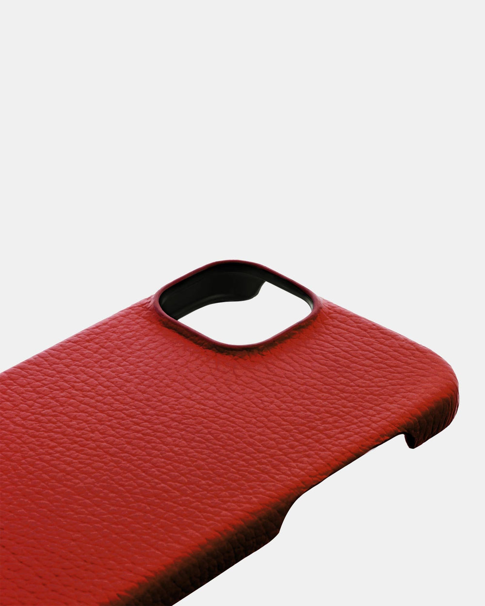 Красный кожаный чехол для iPhone 16 Plus