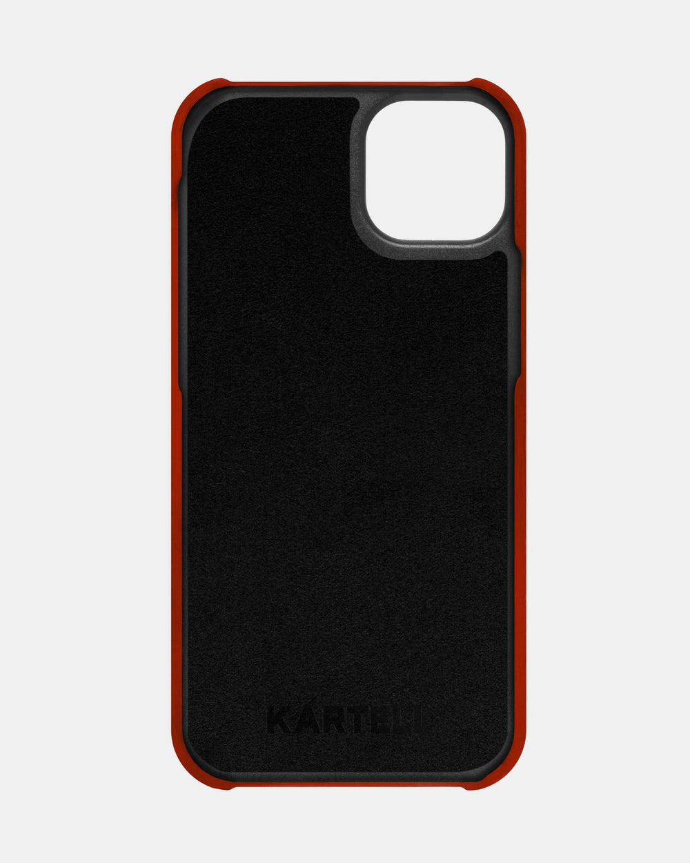 Красный кожаный чехол для iPhone 16 Plus