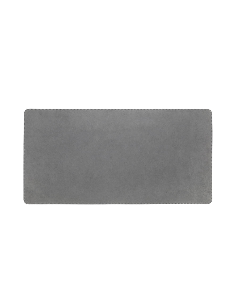 Desk mat made of light gray alcantara