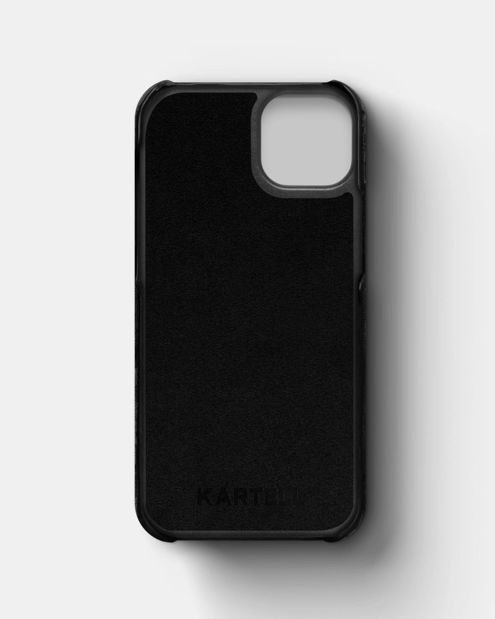 Black alcantara case for iPhone 14