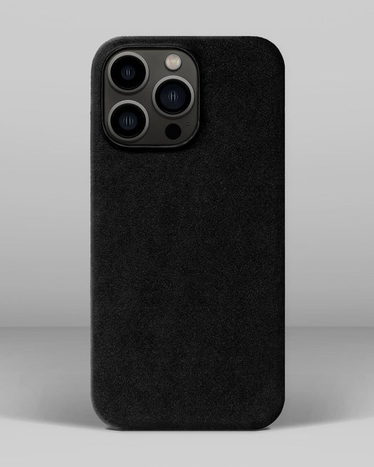 Чорний чохол з алькантари для iPhone 13 Pro Max