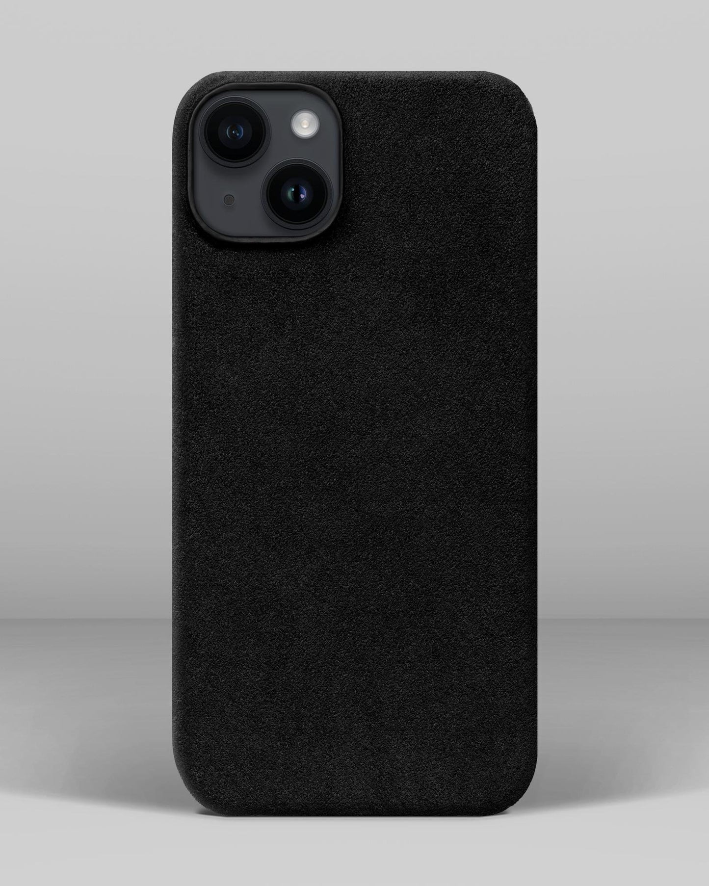 Чорний чохол з алькантари для iPhone 14 Plus