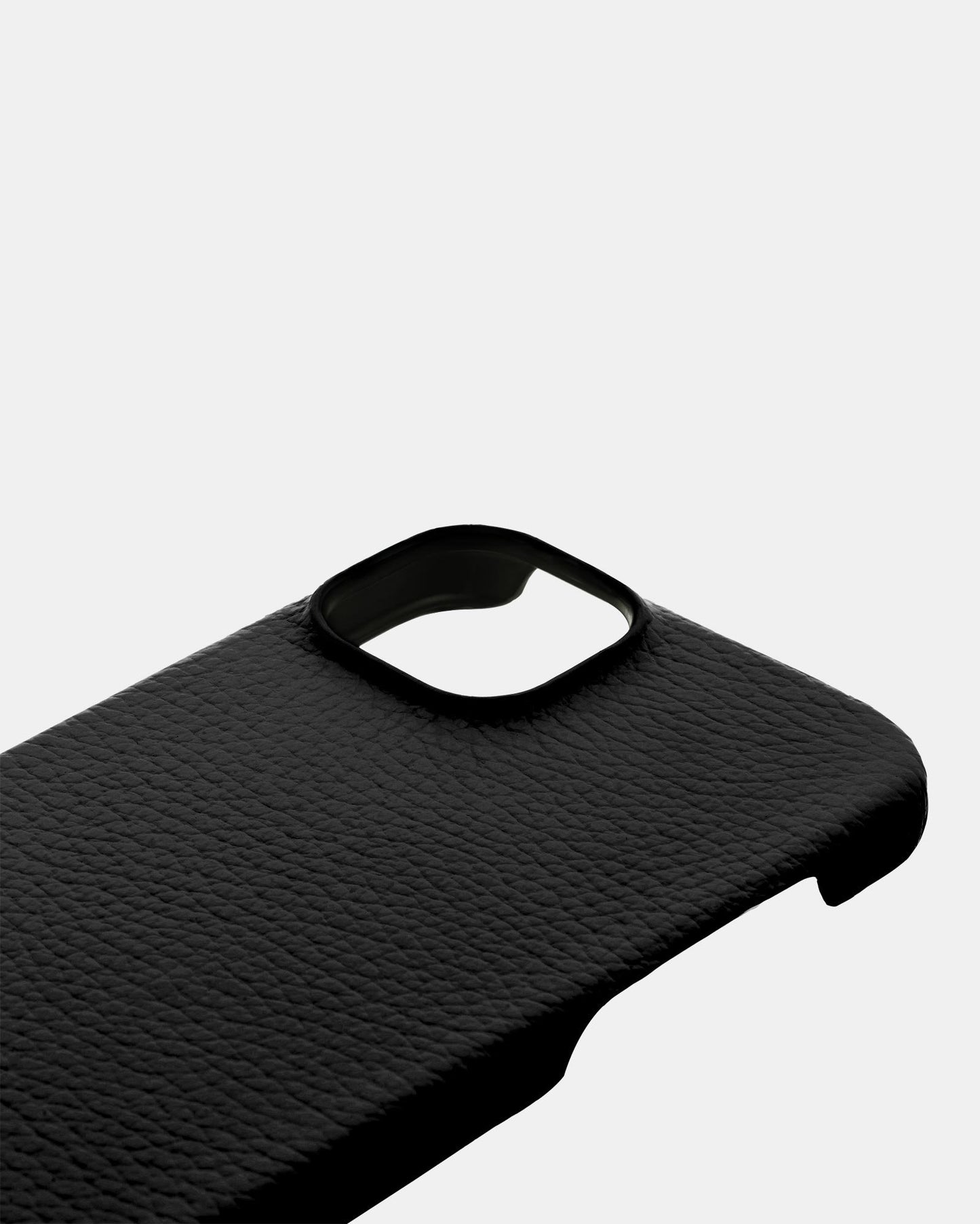 Чорний шкіряний чохол для iPhone 16