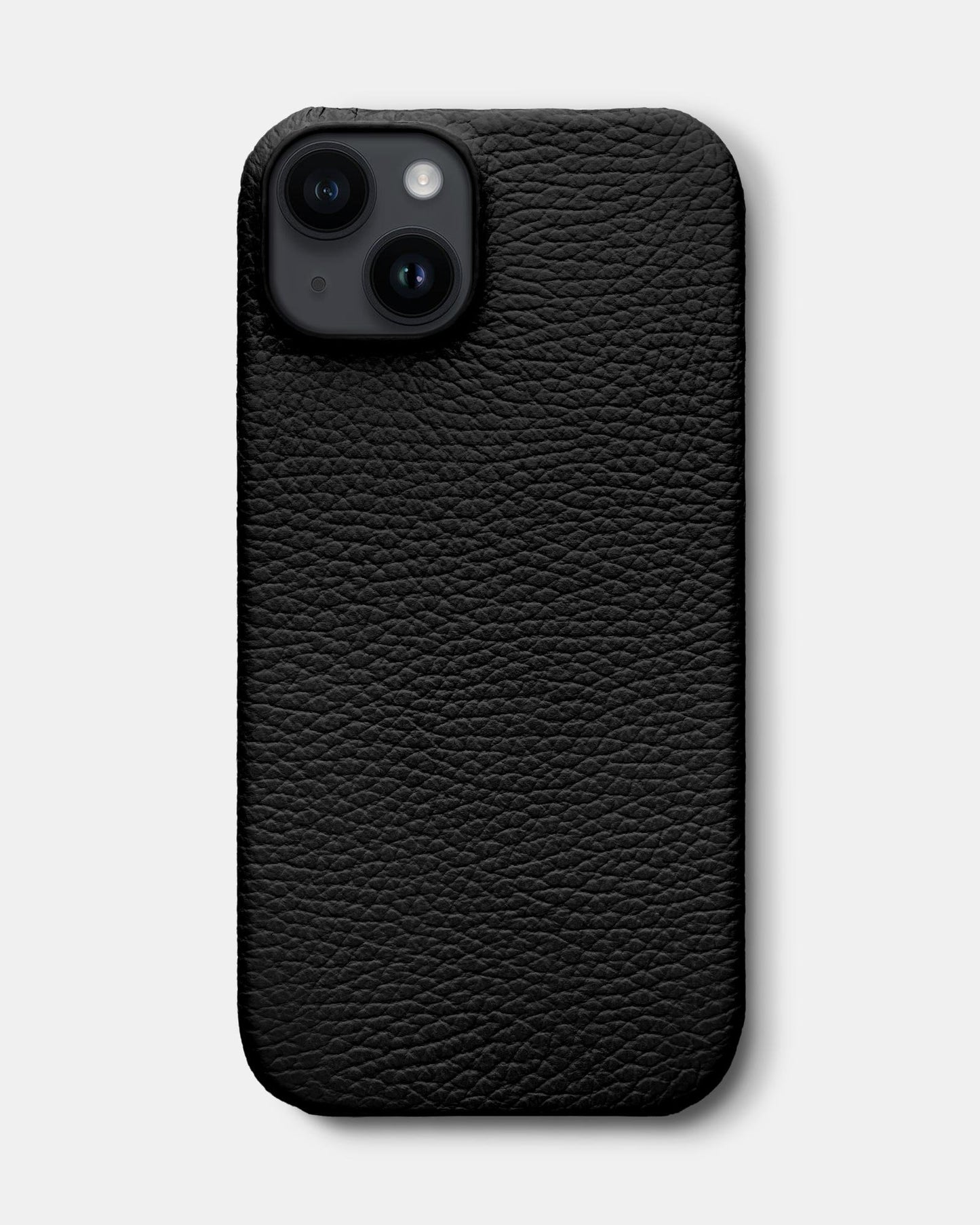 Чорний шкіряний чохол для iPhone 14 Plus