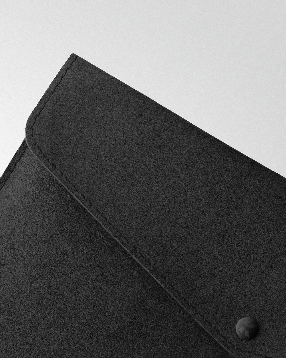 Envelope case made of black alcantara for MacBook