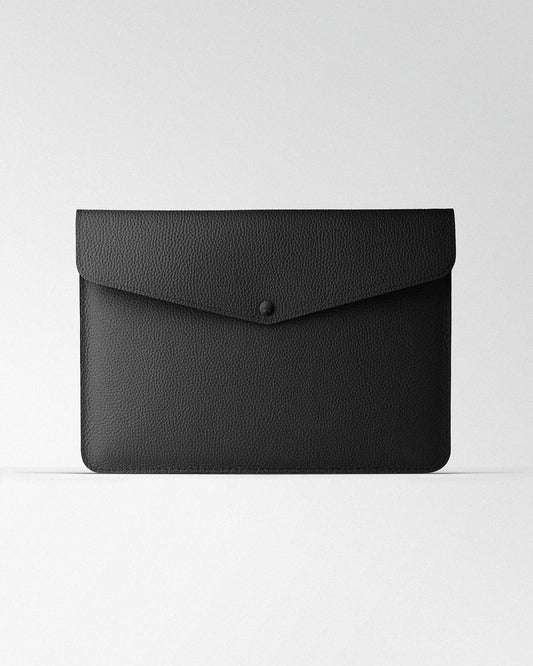 Чохол Envelope із чорної шкіри для MacBook