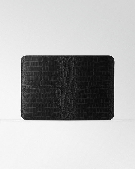 Чохол Minimalist з чорного тиснення під крокодила для MacBook