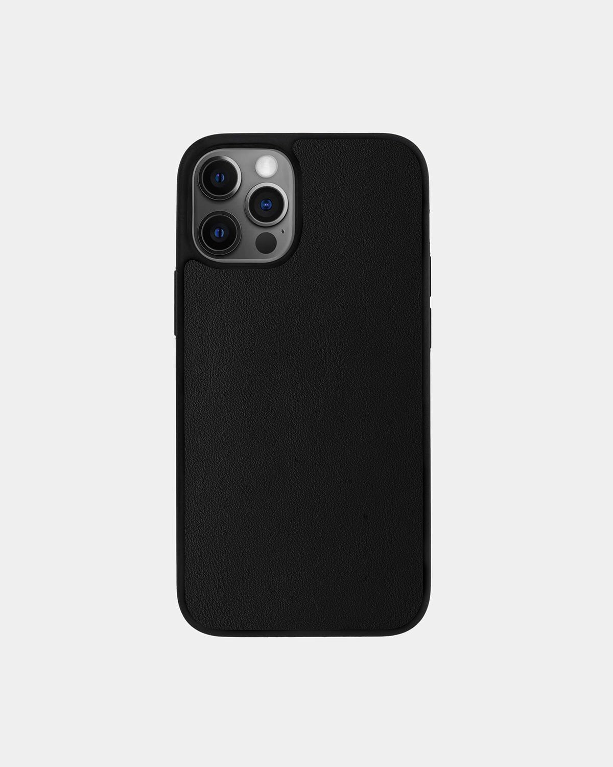 Чохол із чорної телячої шкіри для iPhone 12 Pro