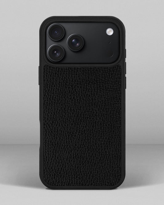 Чохол із чорної телячої шкіри флотар для iPhone 18 Pro Max