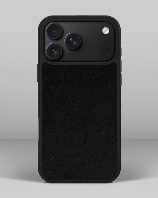 Чохол із чорною вставкою з алькантари для iPhone 18 Pro Max