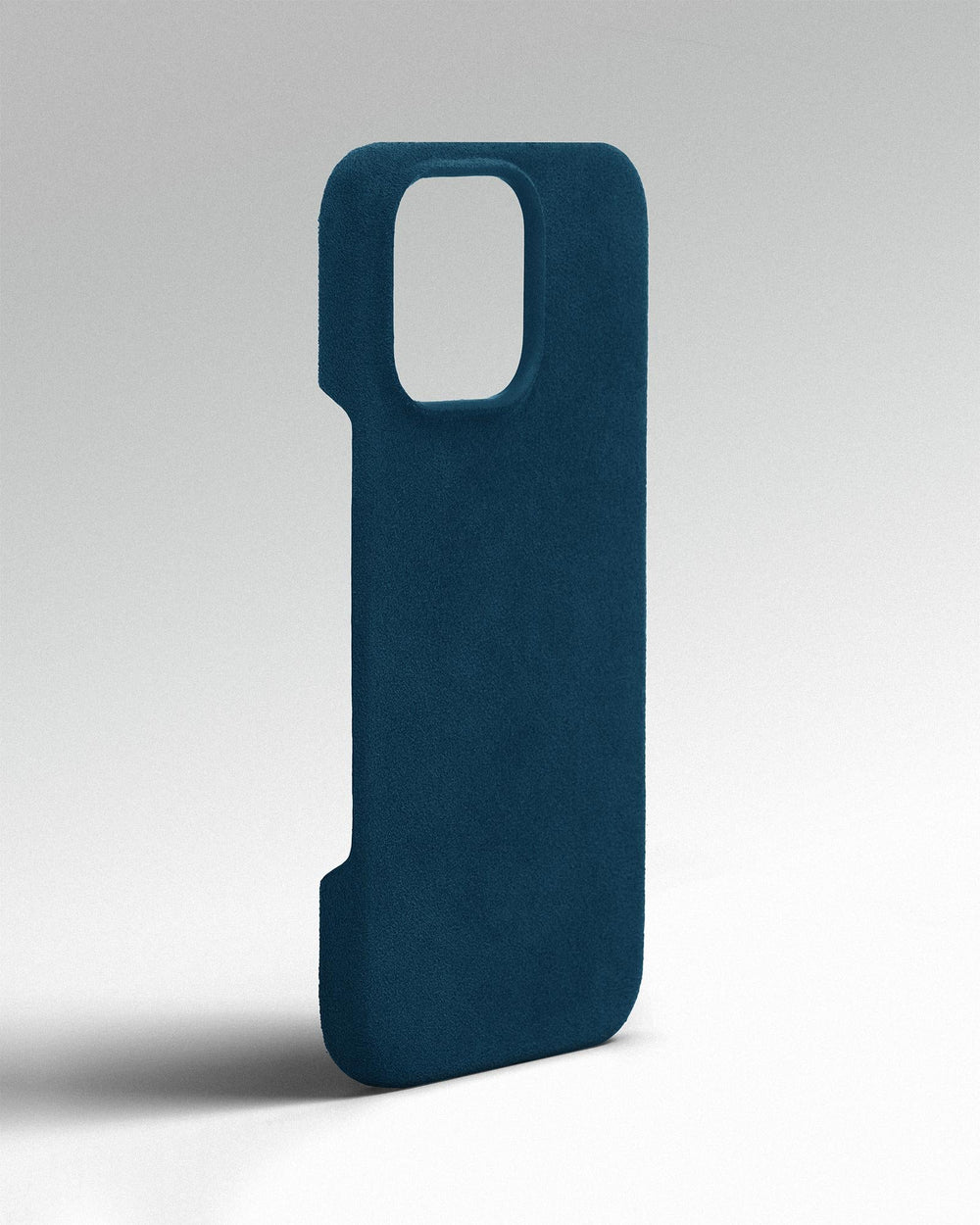 Blue alcantara case for iPhone 16 Pro Max
