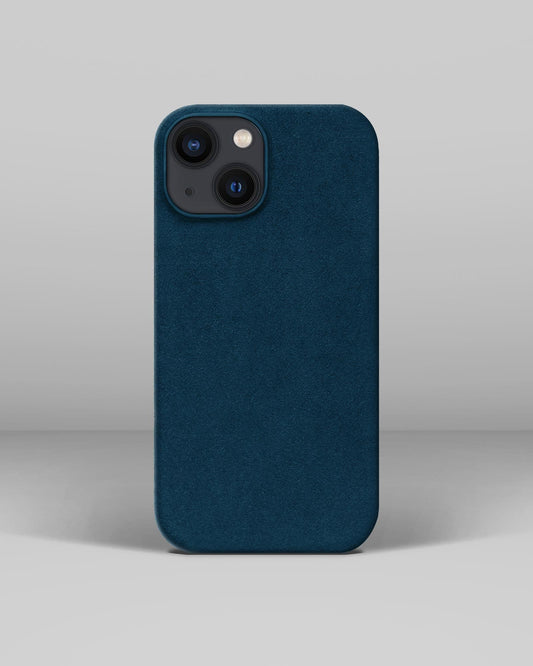 Синій чохол з алькантари для iPhone 13 Mini