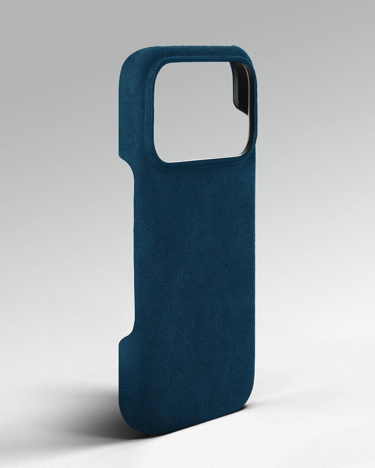 Синій чохол з алькантари для iPhone 17 Pro Max