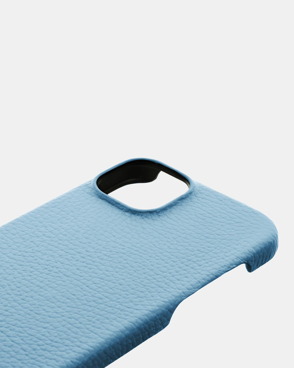 Голубой кожаный чехол для iPhone 14