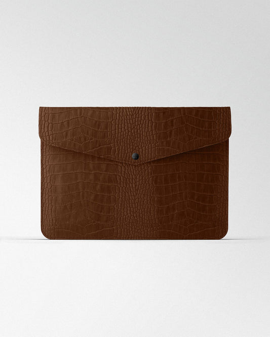 Чохол Envelope із рудого тиснення під крокодила для MacBook