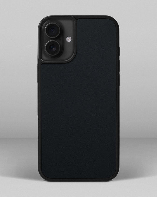 Чохол із темно-синьої телячої шкіри для iPhone 16 Plus