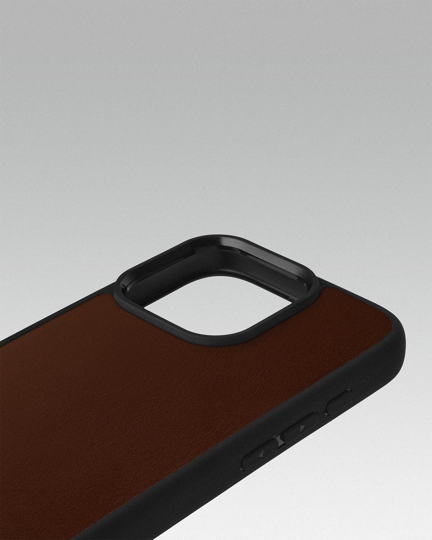 Чохол для iPhone 16 Pro Max із шкіри купон в рудому кольорі з логотипом яблука