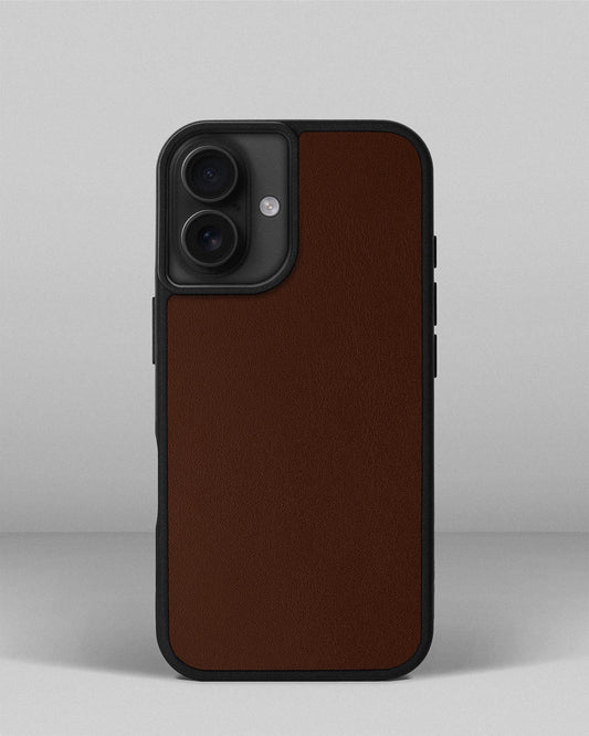 Чохол із рудої телячої шкіри для iPhone 16