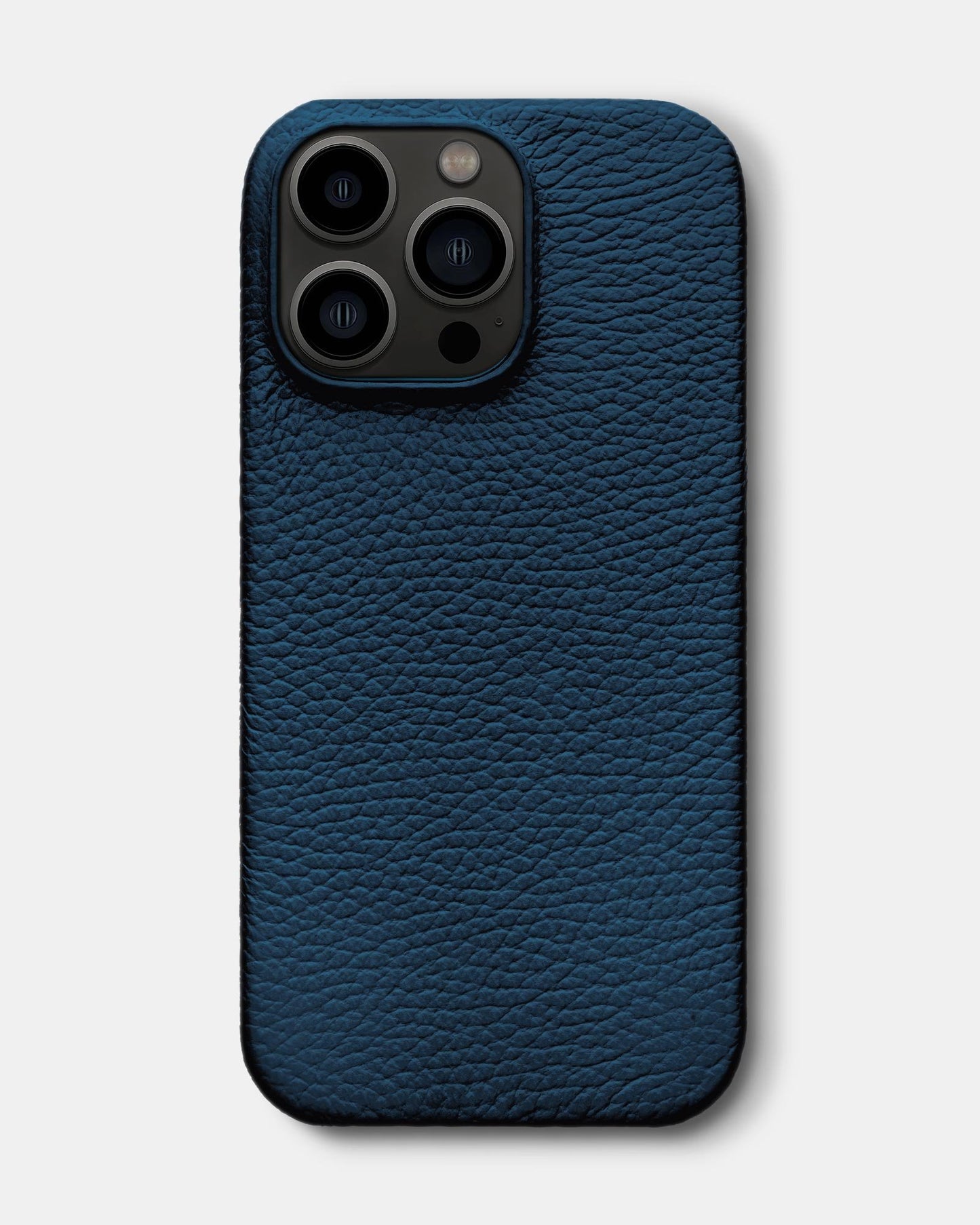 Темно-синій шкіряний чохол для iPhone 13 Pro Max