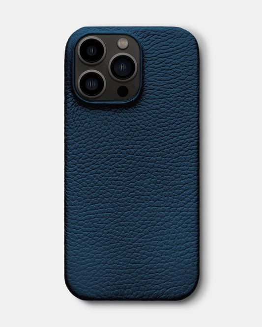 Темно-синій шкіряний чохол для iPhone 13 Pro Max