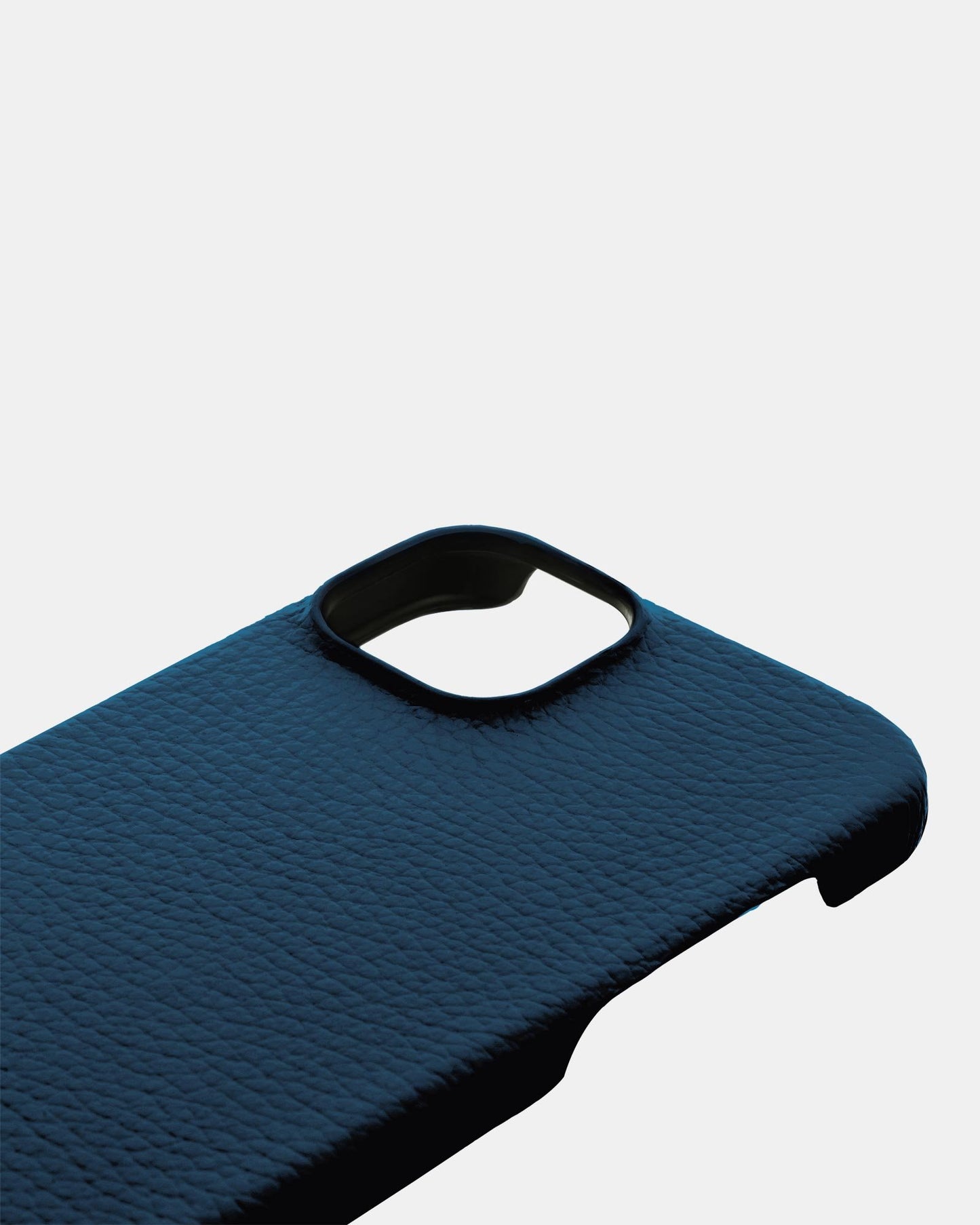 Темно-синій шкіряний чохол для iPhone 15 Plus