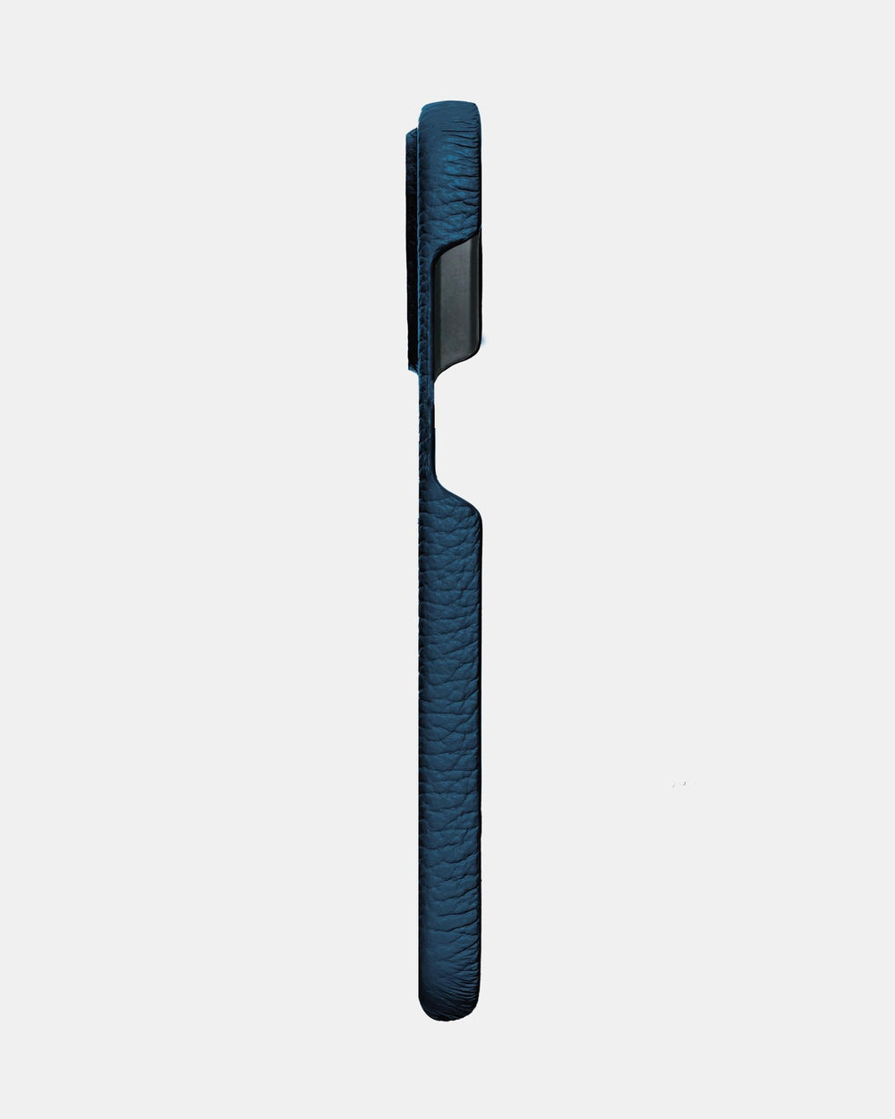 Темно-синій шкіряний обтягнутий чохол для iPhone 15 Pro