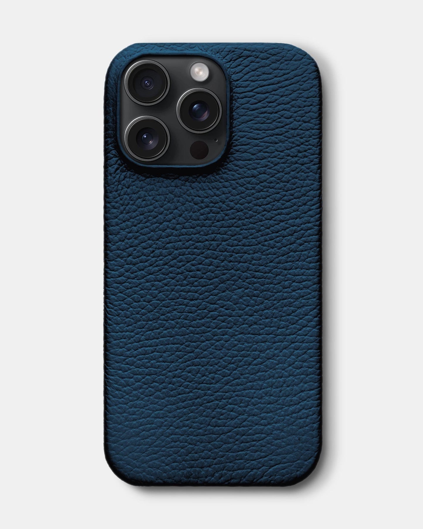 Темно-синій шкіряний чохол для iPhone 16 Pro Max