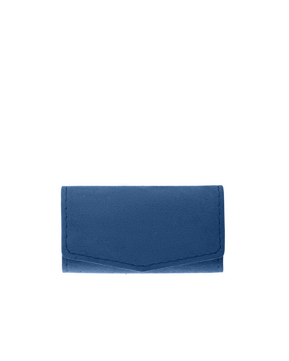 Key holder made of blue Alcantara