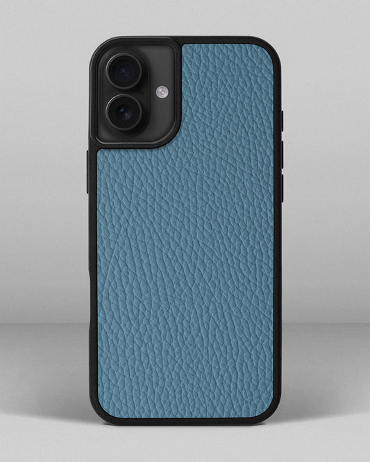 Чохол із блакитної телячої шкіри флотар для iPhone 16 Plus