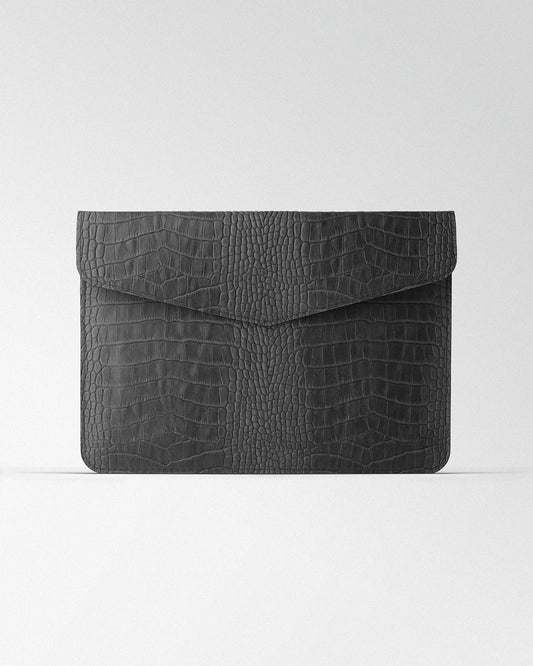Чохол Magnetic Envelope  із сірого тиснення під крокодила для MacBook