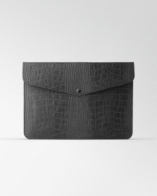 Чохол Envelope з сірого тиснення під крокодила для MacBook
