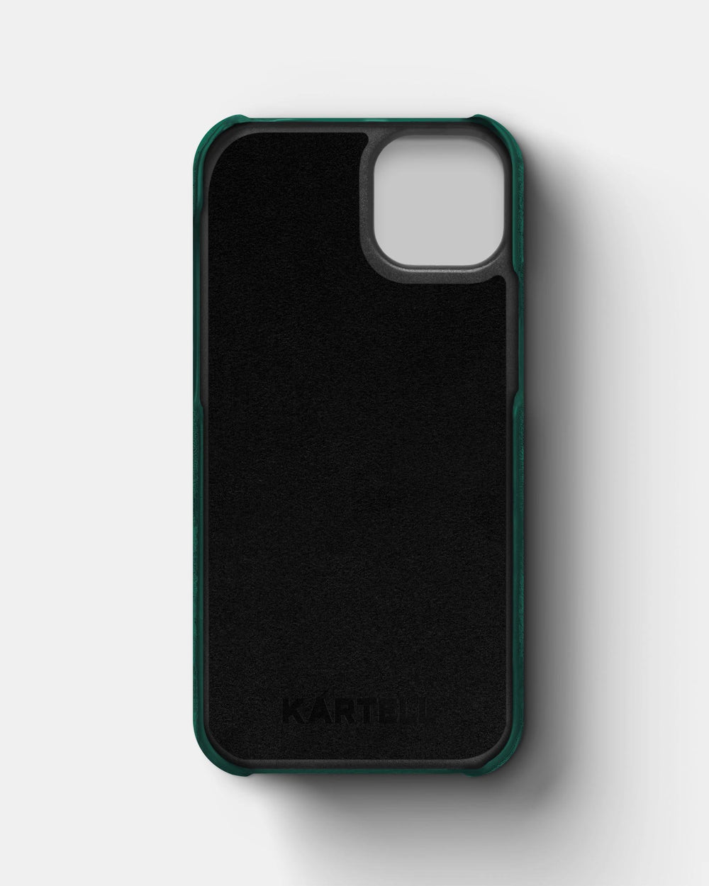 Green alcantara case for iPhone 15