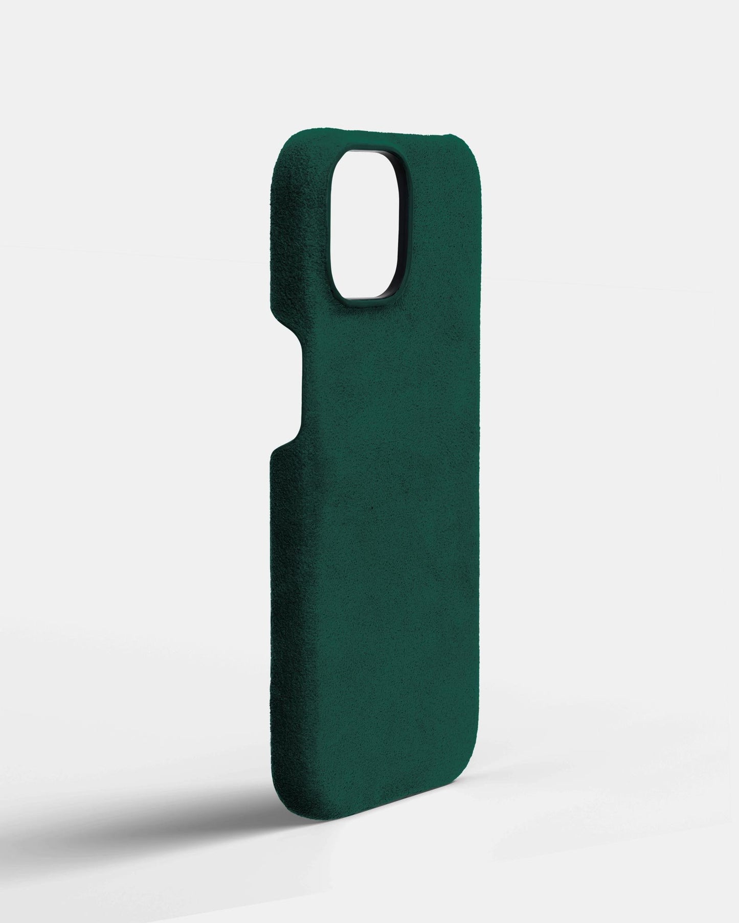 Зелений чохол з алькантари для iPhone 13 Mini
