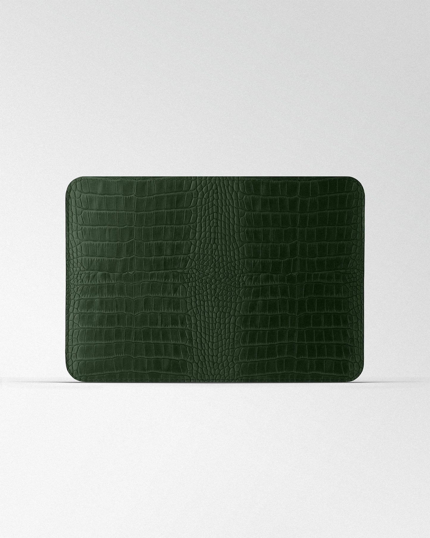 Чохол Minimalist з зеленого тиснення під крокодила для MacBook